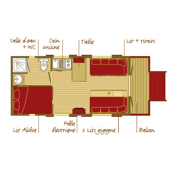 Plan Roulotte Gite
en bois massif